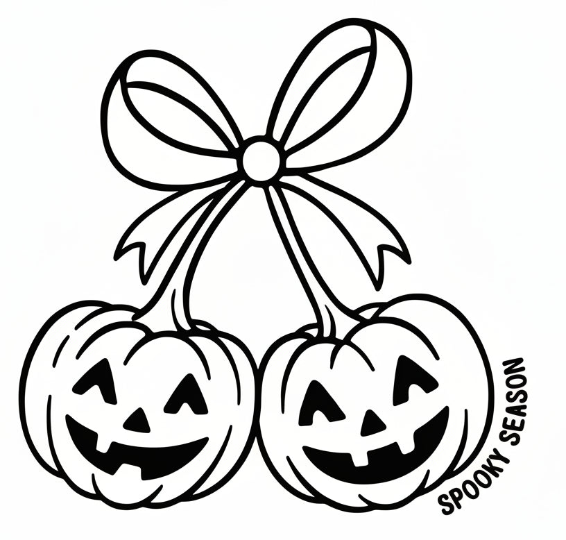 Spooky Cherry Vinyl Decal - Pumpkin Cherry