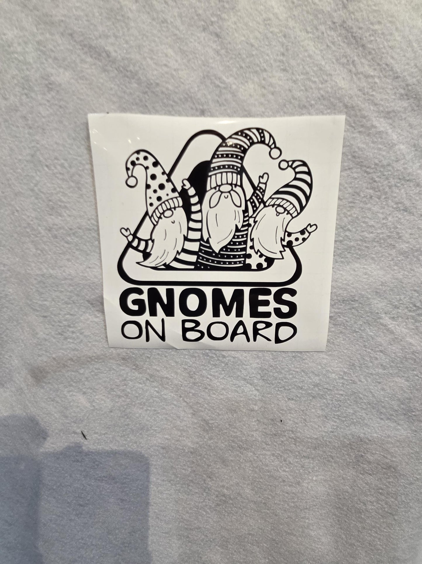 Gnomes on Board Vinyl Decal