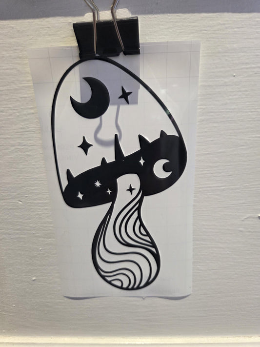 Vinyl Decal Mushroom Moon