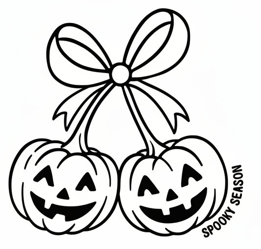 Spooky Cherry Vinyl Decal - Pumpkin Cherry