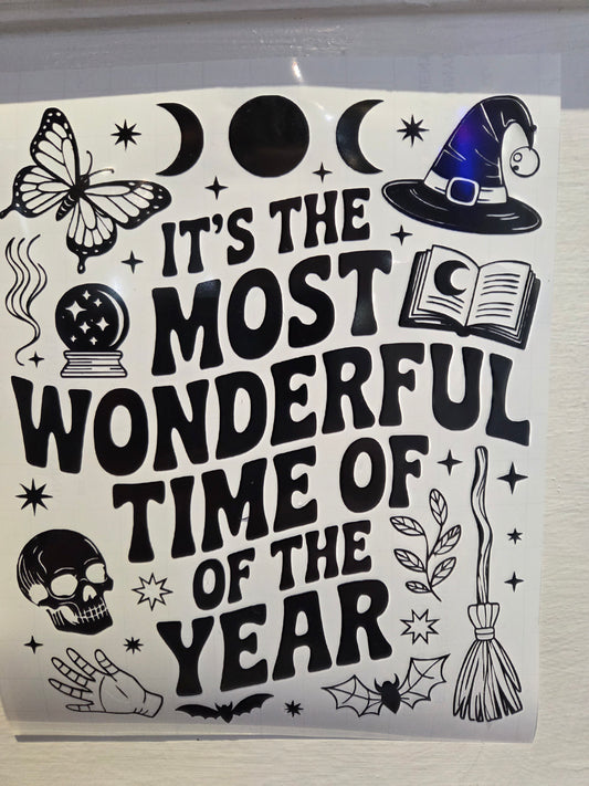 Halloween Vinyl Decal - Most Wonderful Time of Year