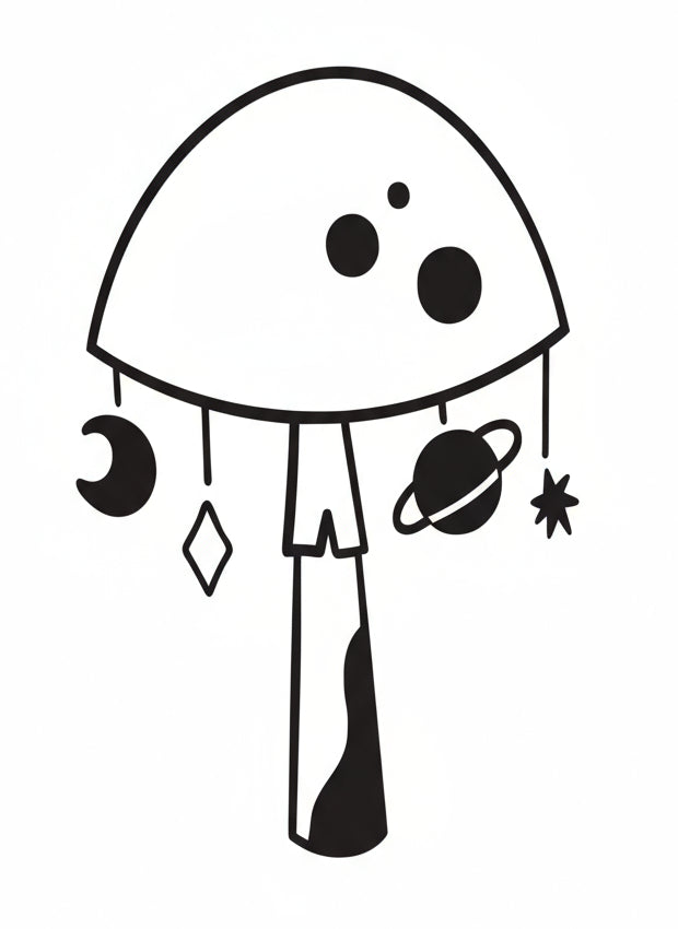 Vinyl Decal Cosmic Mushroom