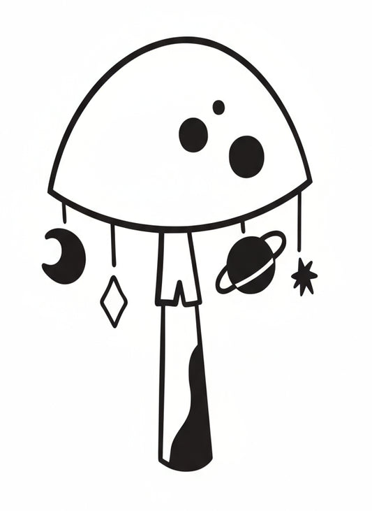 Vinyl Decal Cosmic Mushroom