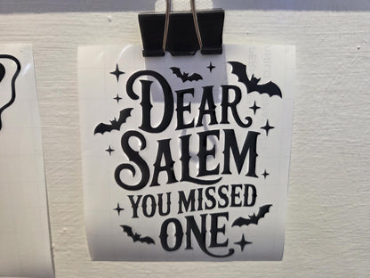 Vinyl Witch Decal - Dear Salem