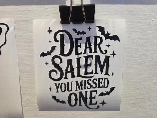 Vinyl Witch Decal - Dear Salem