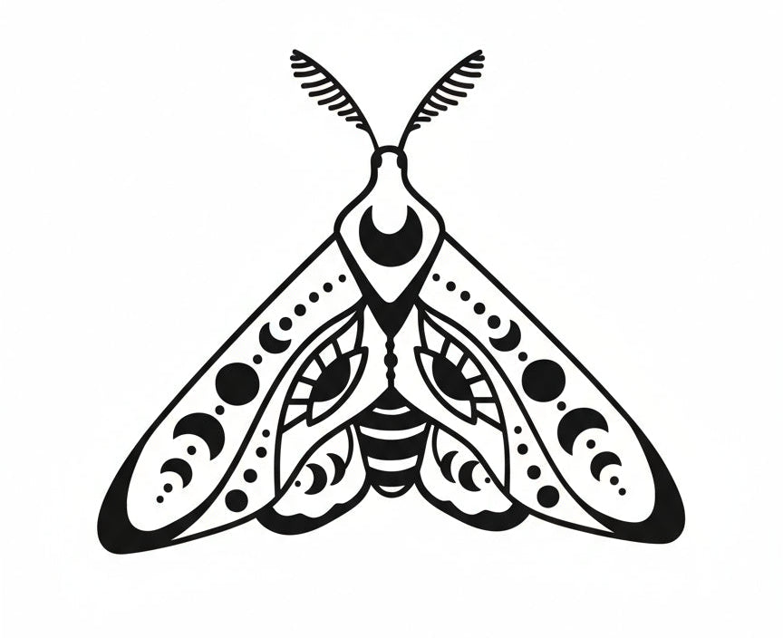 Moth Vinyl Decal - Cosmic Moth