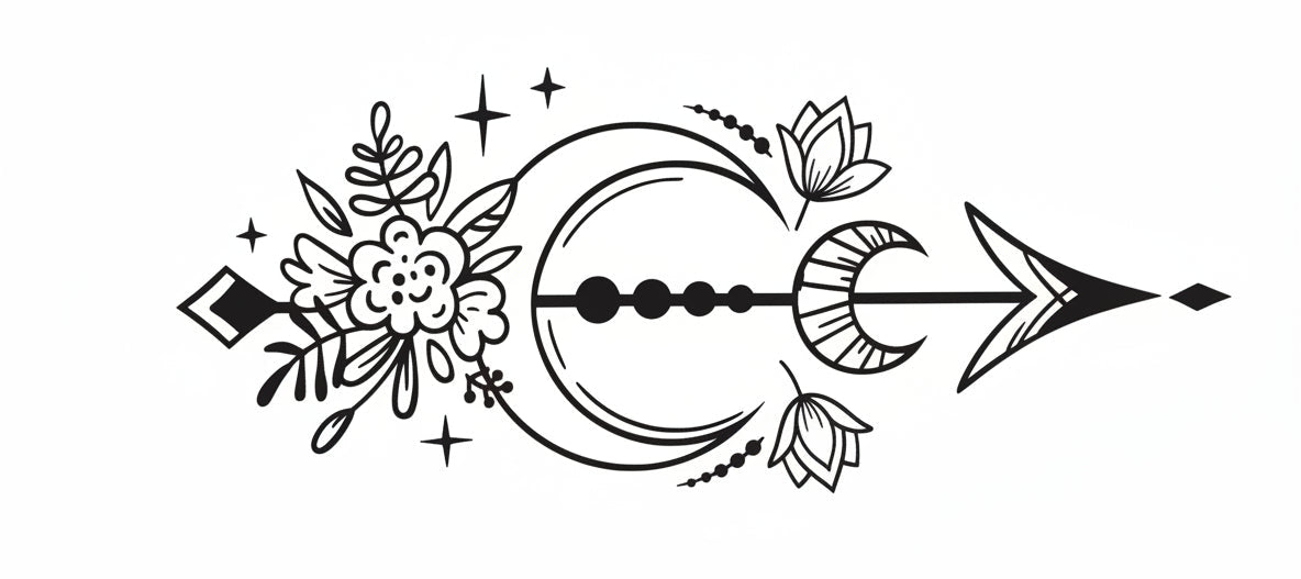 Vinyl Boho Arrow Decal - Floral Arrow