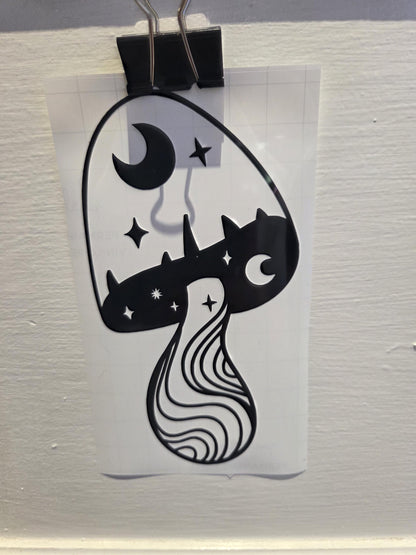 Vinyl Decal Mushroom Moon